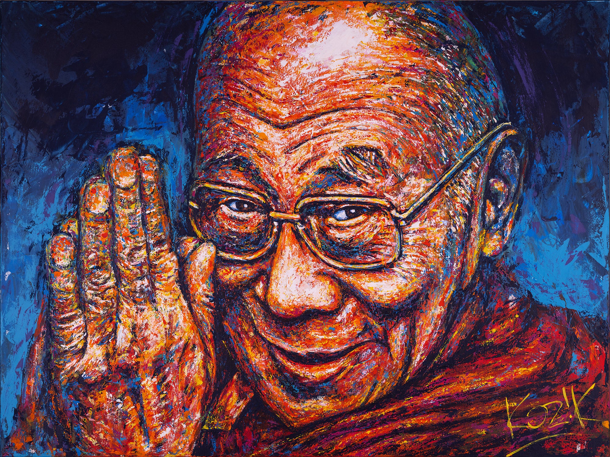 Main image Dalai Lama - Fine Art Print Hahnemühle