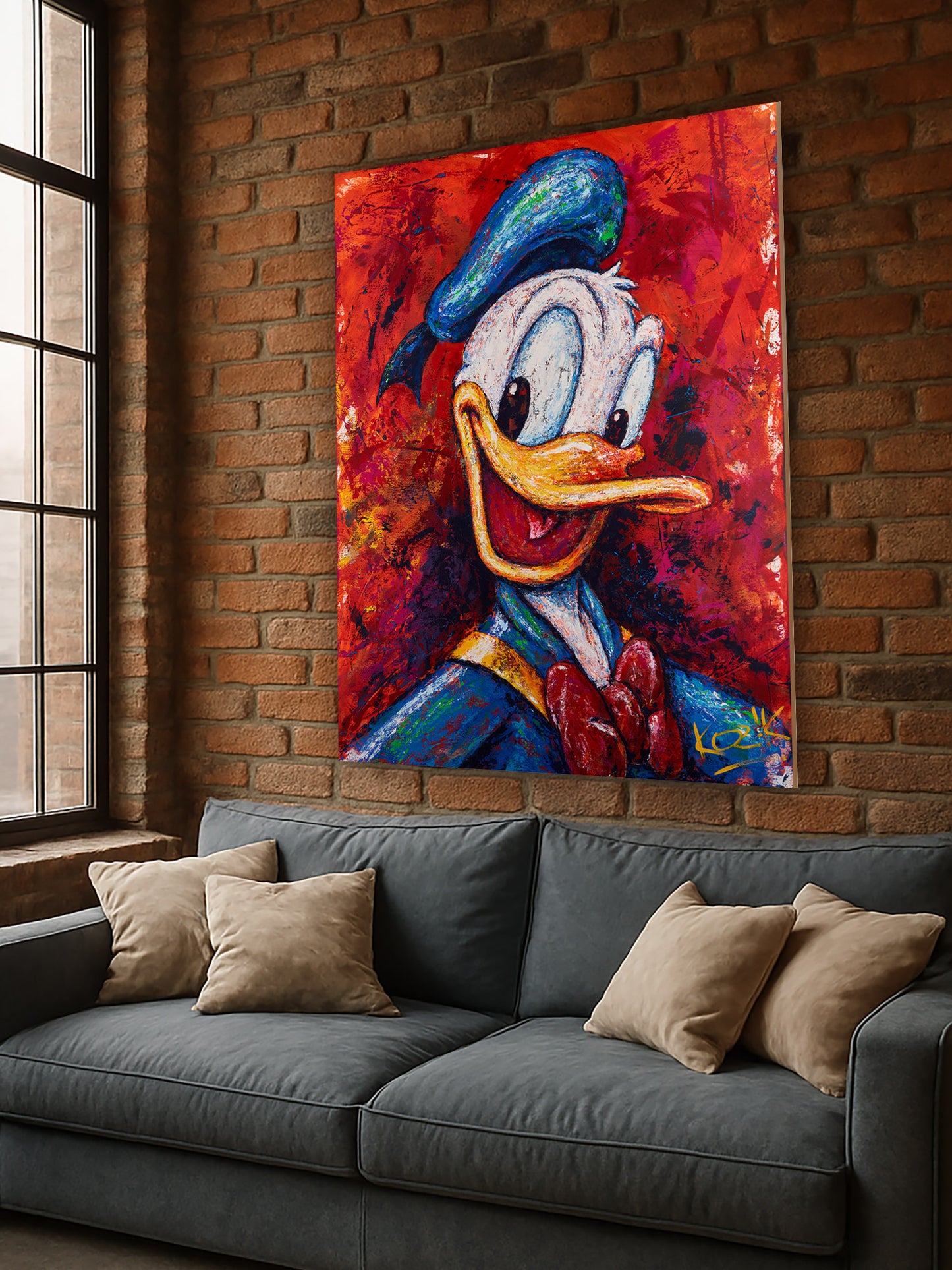 Donald Duck - Acrylic Glass on Dibond