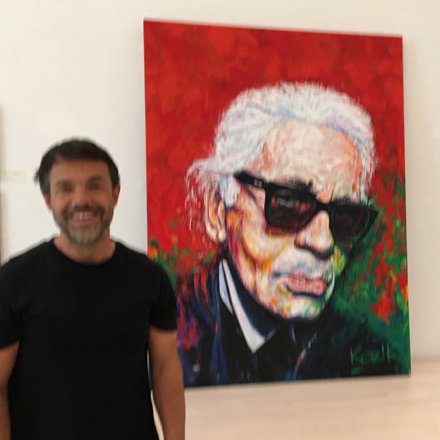 Karl Lagerfeld  – empathic portrait in the Empathism art movement by Marcel Kozik