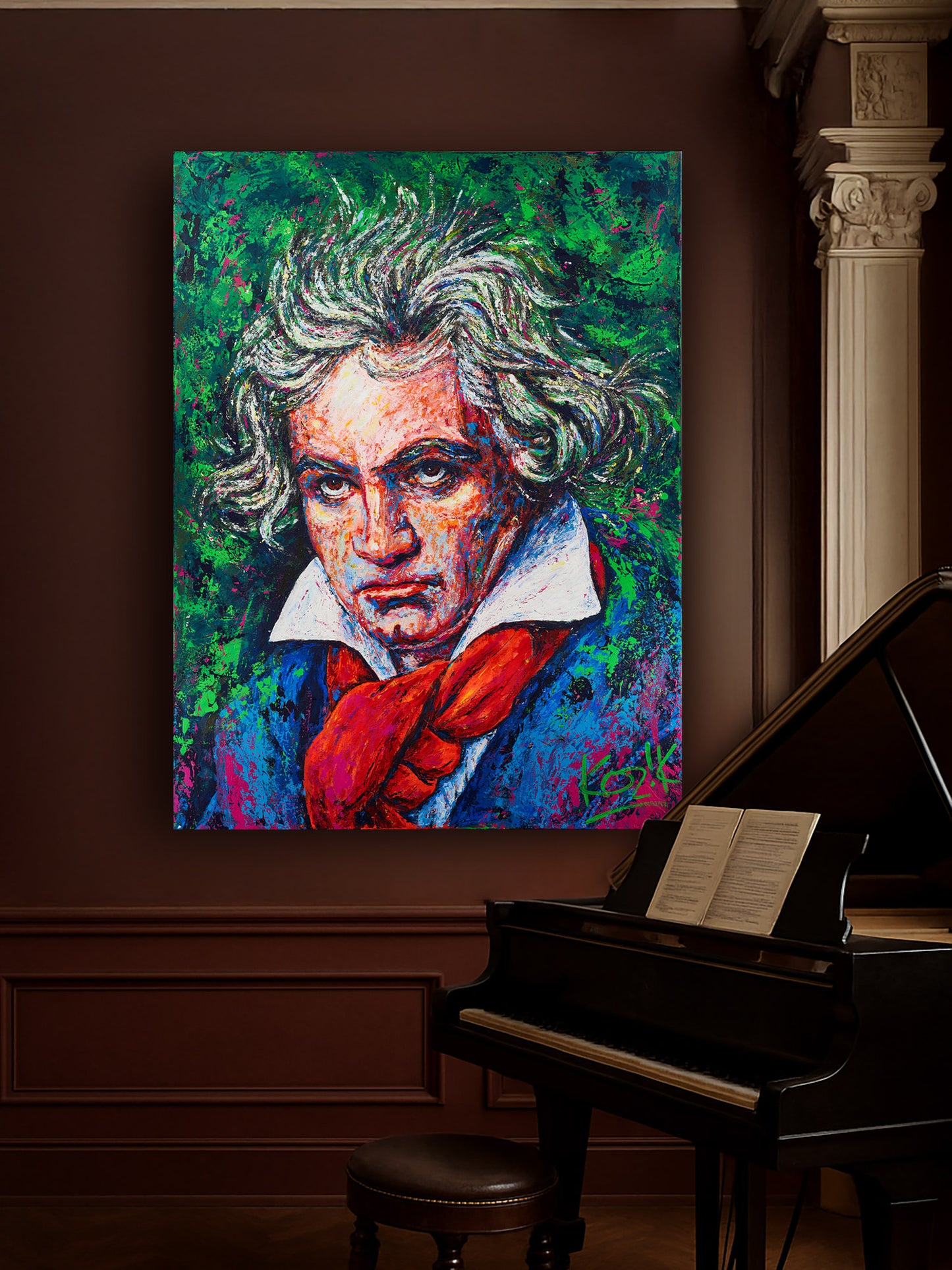 Ludwig van Beethoven - Acrylic Glass on Dibond