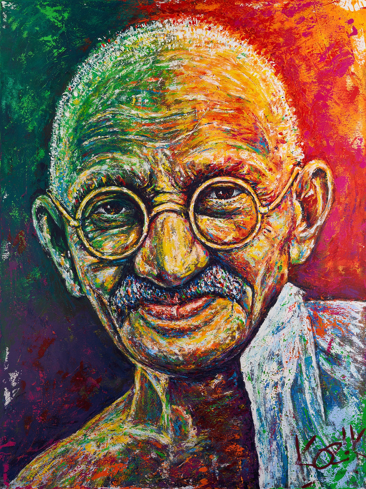 Mahatma Gandhi - Empathic Portrait (by Marcel Kozik)